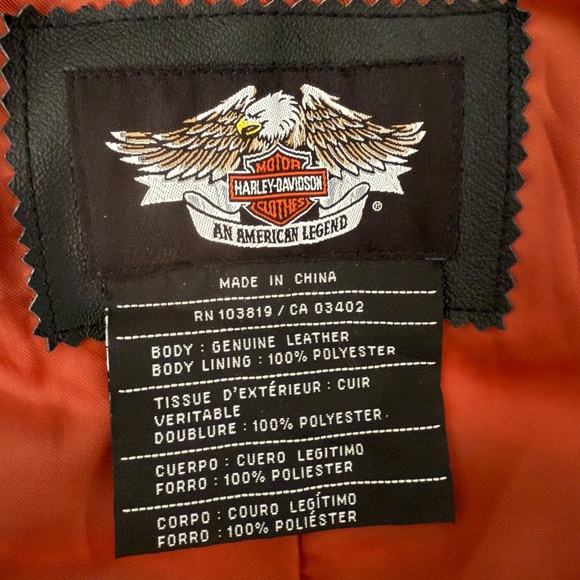 Harley Davidson Women’s Genuine Leather Riding Jacket 2009 Black medium - Picture 14 of 16